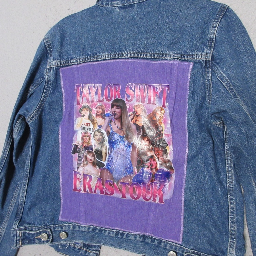Gap Denim Jacket Swiftie‎ Eras Tour Custom Purple Patch Concert Outfit